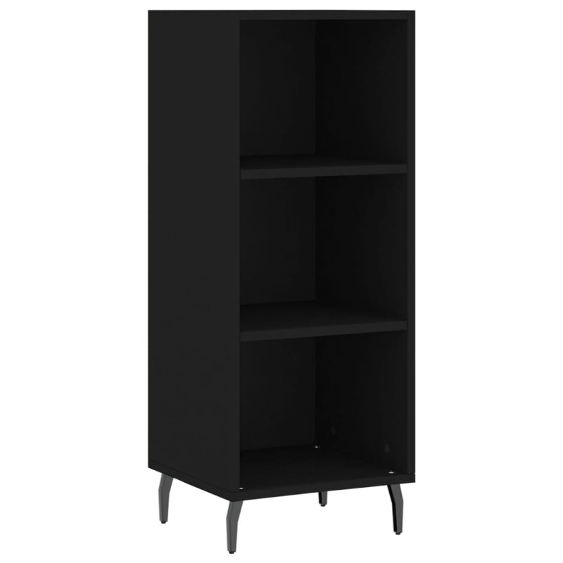 vidaXL Ντουλάπι Μαύρο 34,5x32,5x90 εκ. Επεξεργασμένο Ξύλο