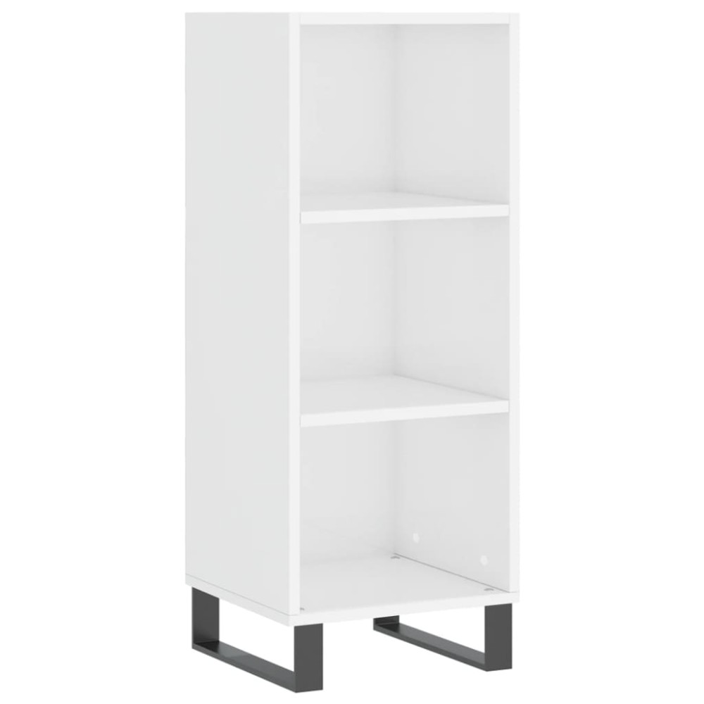 vidaXL Ντουλάπι Γυαλιστερό Λευκό 34,5 x 32,5 x 90 εκ. Επεξεργ. Ξύλο