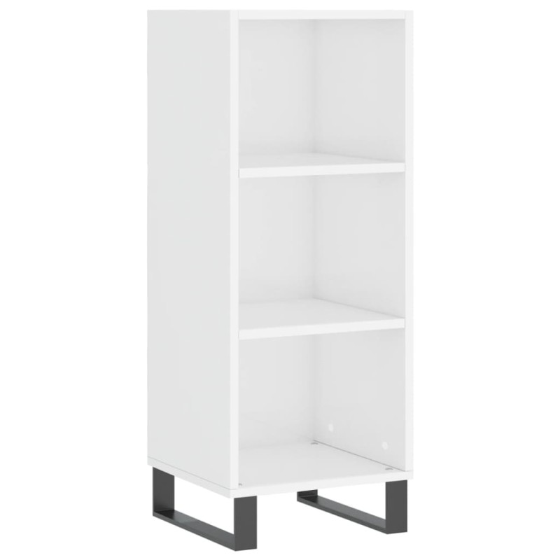 vidaXL Ντουλάπι Γυαλιστερό Λευκό 34,5 x 32,5 x 90 εκ. Επεξεργ. Ξύλο