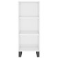 vidaXL Ντουλάπι Γυαλιστερό Λευκό 34,5 x 32,5 x 90 εκ. Επεξεργ. Ξύλο