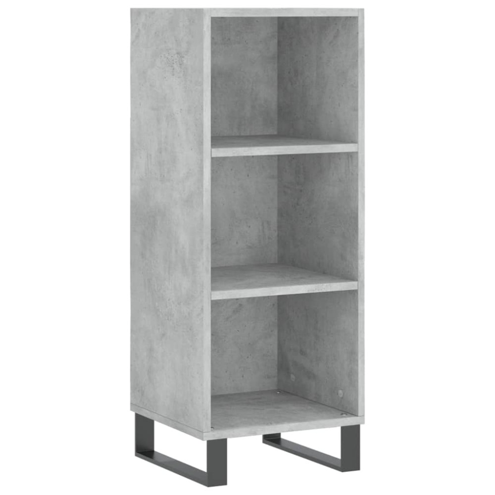 vidaXL Ντουλάπι Γκρι Σκυροδέματος 34,5x32,5x90 εκ. Επεξεργασμένο Ξύλο