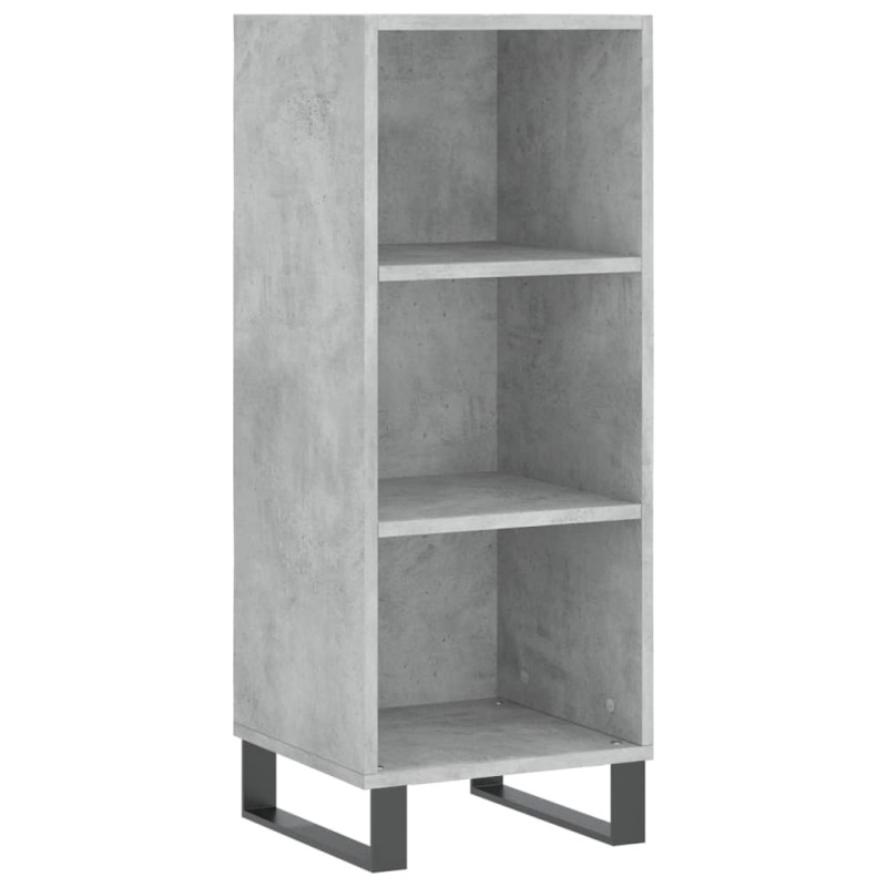 vidaXL Ντουλάπι Γκρι Σκυροδέματος 34,5x32,5x90 εκ. Επεξεργασμένο Ξύλο