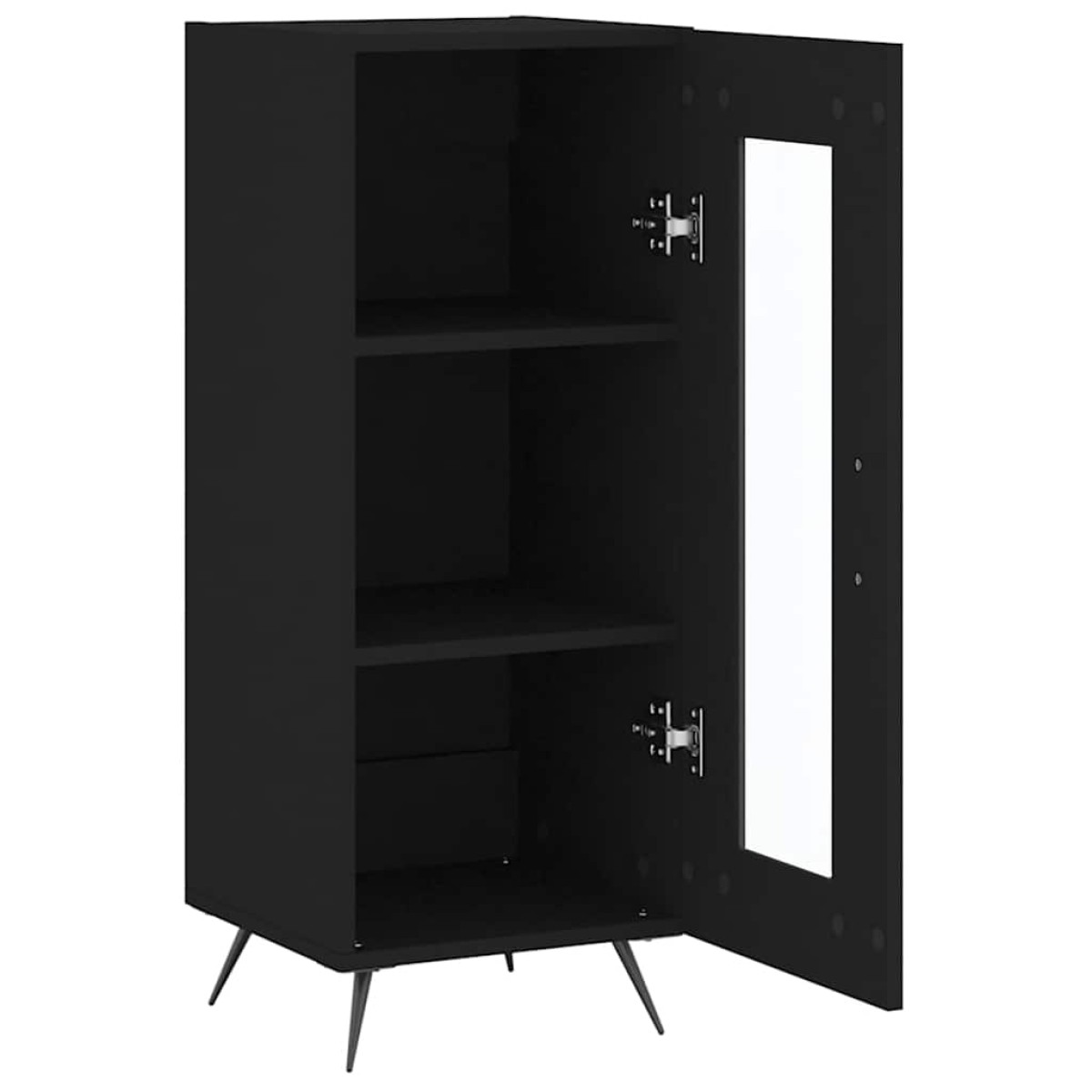 vidaXL Ντουλάπι Μαύρο 34,5 x 34 x 90 εκ. από Επεξεργασμένο Ξύλο