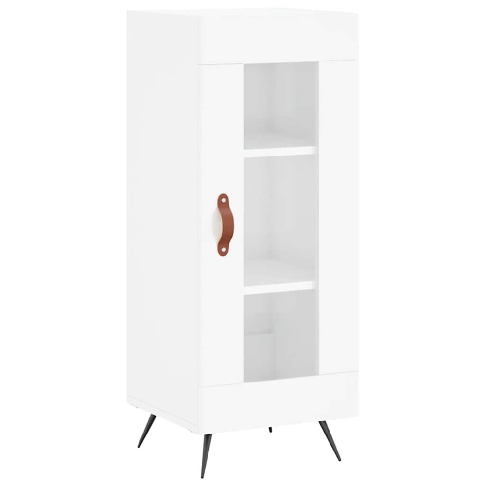 vidaXL Ντουλάπι Γυαλιστερό Λευκό 34,5x34x90 εκ. Επεξεργασμένο Ξύλο