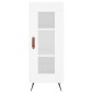 vidaXL Ντουλάπι Γυαλιστερό Λευκό 34,5x34x90 εκ. Επεξεργασμένο Ξύλο