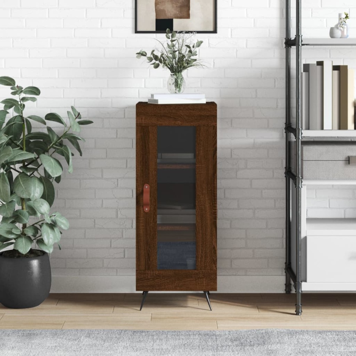 vidaXL Ντουλάπι Καφέ Δρυς 34,5 x 34 x 90 εκ. Επεξεργασμένο Ξύλο