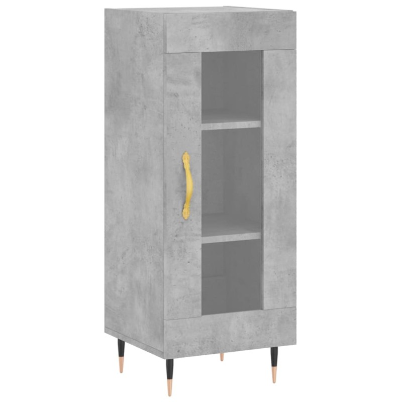 vidaXL Ντουλάπι Γκρι Σκυροδέματος 34,5x34x90 εκ. Επεξεργασμένο Ξύλο
