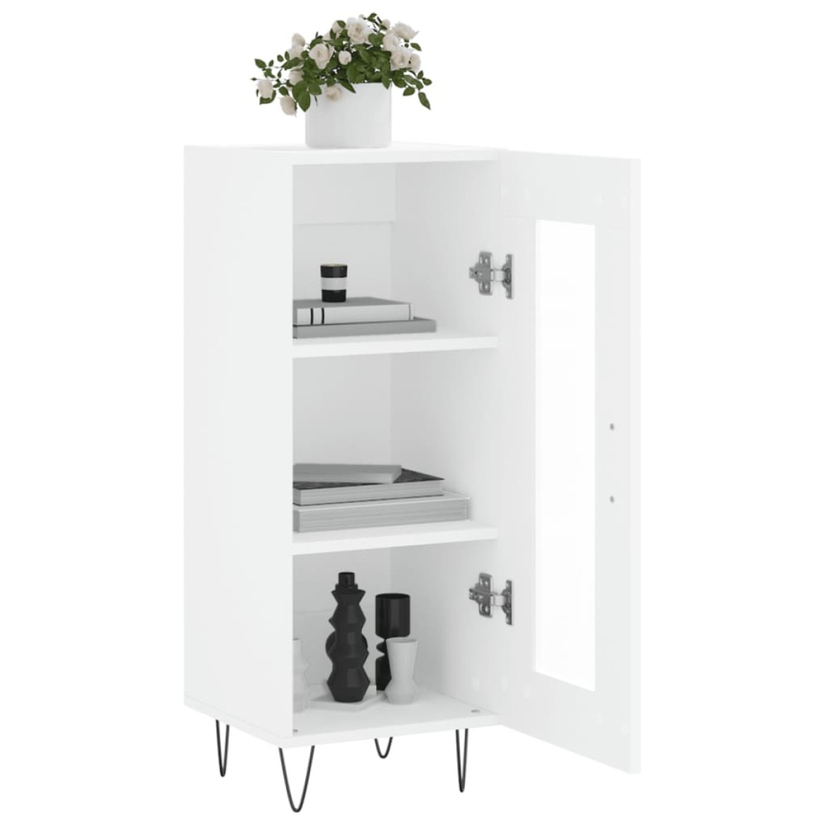 vidaXL Ντουλάπι Λευκό 34,5 x 34 x 90 εκ. από Επεξεργασμένο Ξύλο