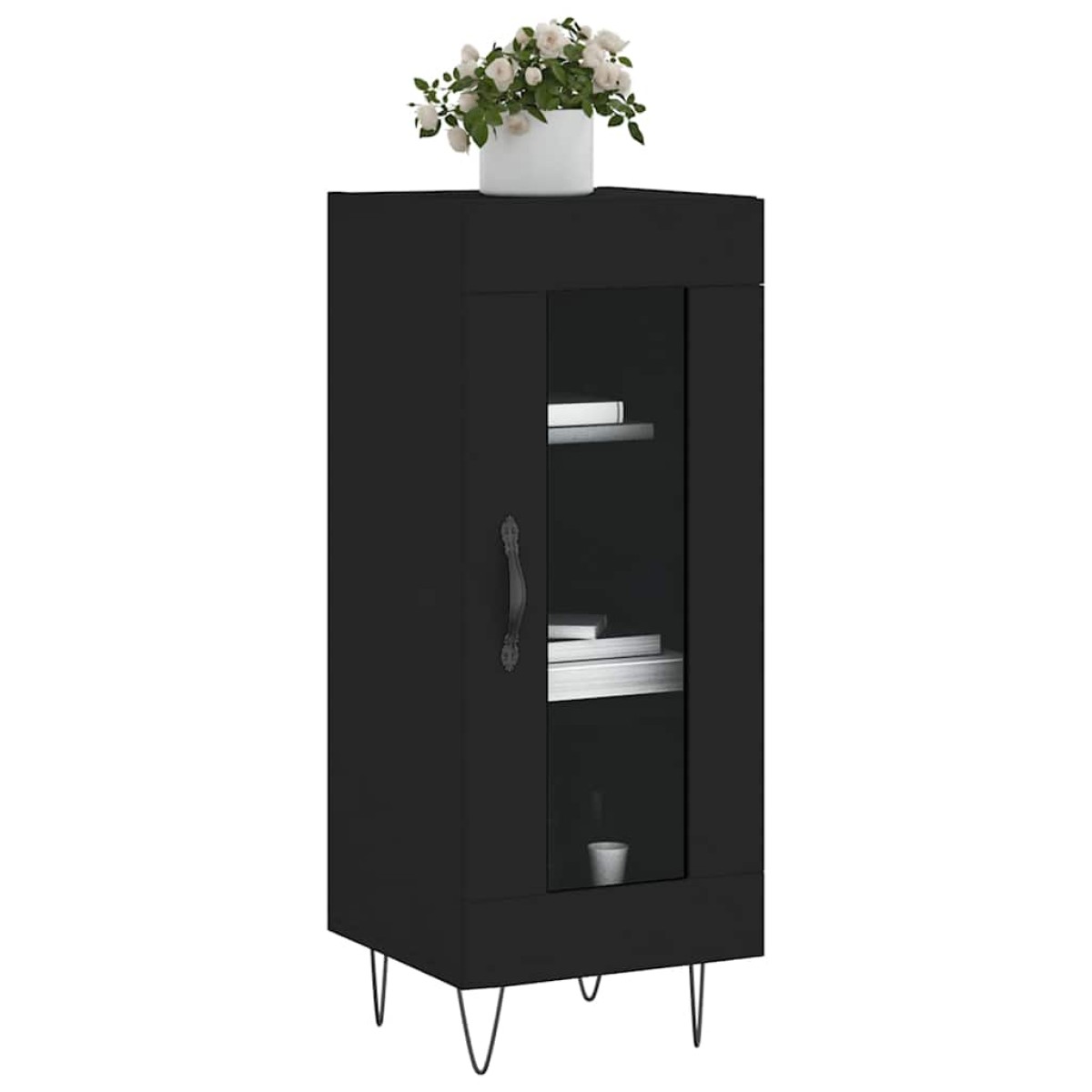 vidaXL Ντουλάπι Μαύρο 34,5 x 34 x 90 εκ. από Επεξεργασμένο Ξύλο