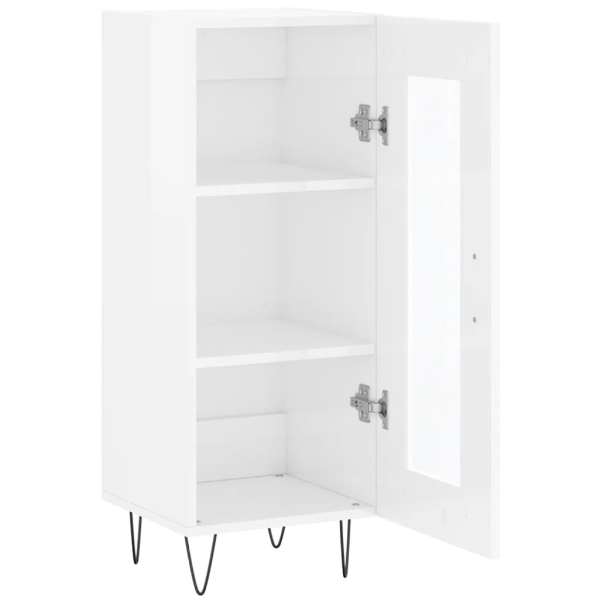 vidaXL Ντουλάπι Γυαλιστερό Λευκό 34,5x34x90 εκ. Επεξεργασμένο Ξύλο