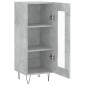 vidaXL Ντουλάπι Γκρι Σκυροδέματος 34,5x34x90 εκ. Επεξεργασμένο Ξύλο