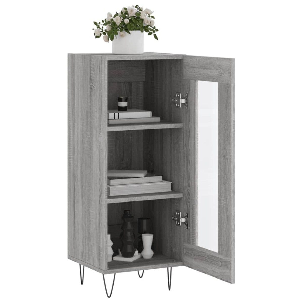 vidaXL Ντουλάπι Γκρι Sonoma 34,5x34x90 εκ. από Επεξεργασμένο Ξύλο