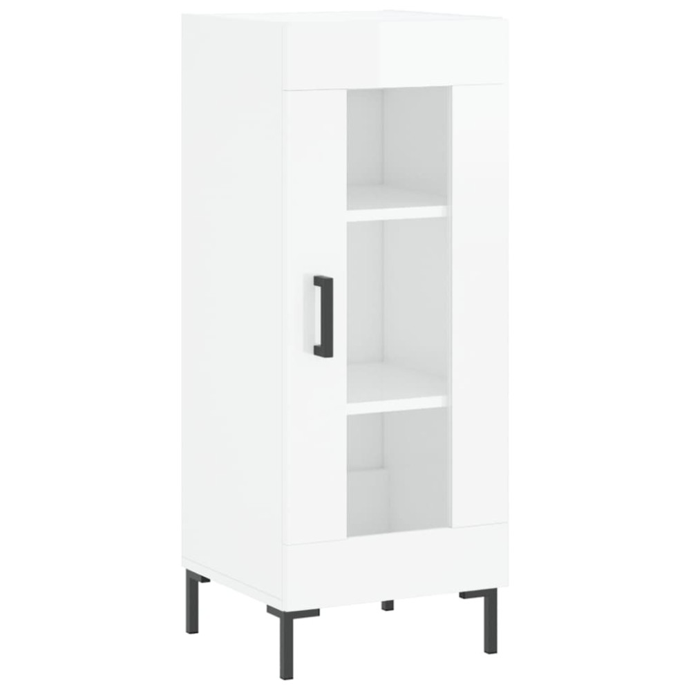 vidaXL Ντουλάπι Γυαλιστερό Λευκό 34,5x34x90 εκ. Επεξεργασμένο Ξύλο