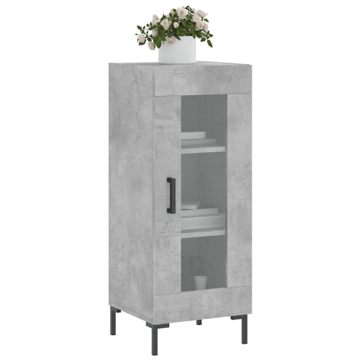 vidaXL Ντουλάπι Γκρι Σκυροδέματος 34,5x34x90 εκ. Επεξεργασμένο Ξύλο