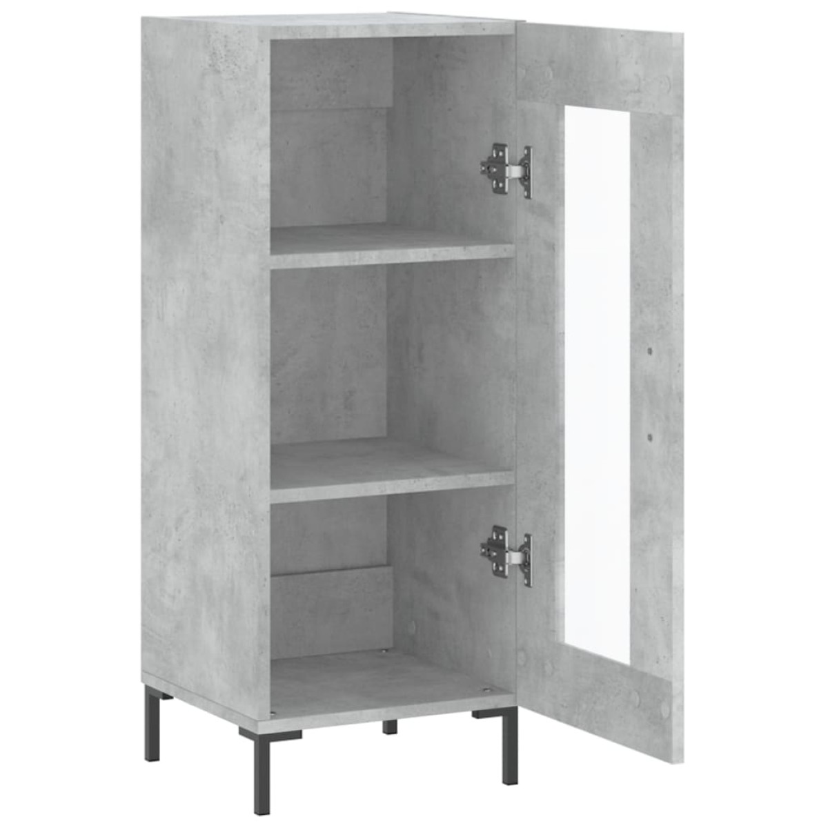 vidaXL Ντουλάπι Γκρι Σκυροδέματος 34,5x34x90 εκ. Επεξεργασμένο Ξύλο