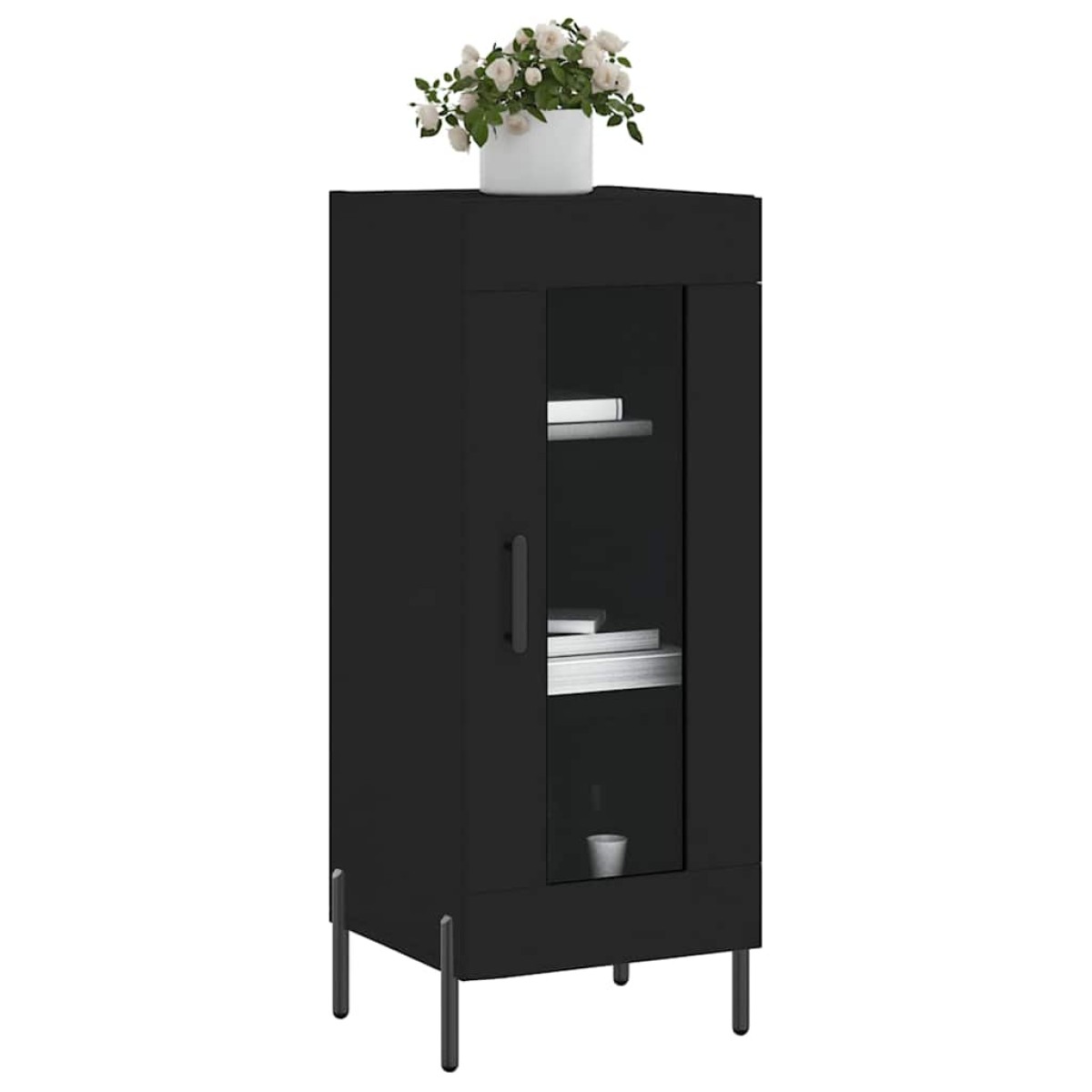 vidaXL Ντουλάπι Μαύρο 34,5 x 34 x 90 εκ. από Επεξεργασμένο Ξύλο