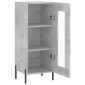 vidaXL Ντουλάπι Γκρι Σκυροδέματος 34,5x34x90 εκ. Επεξεργασμένο Ξύλο