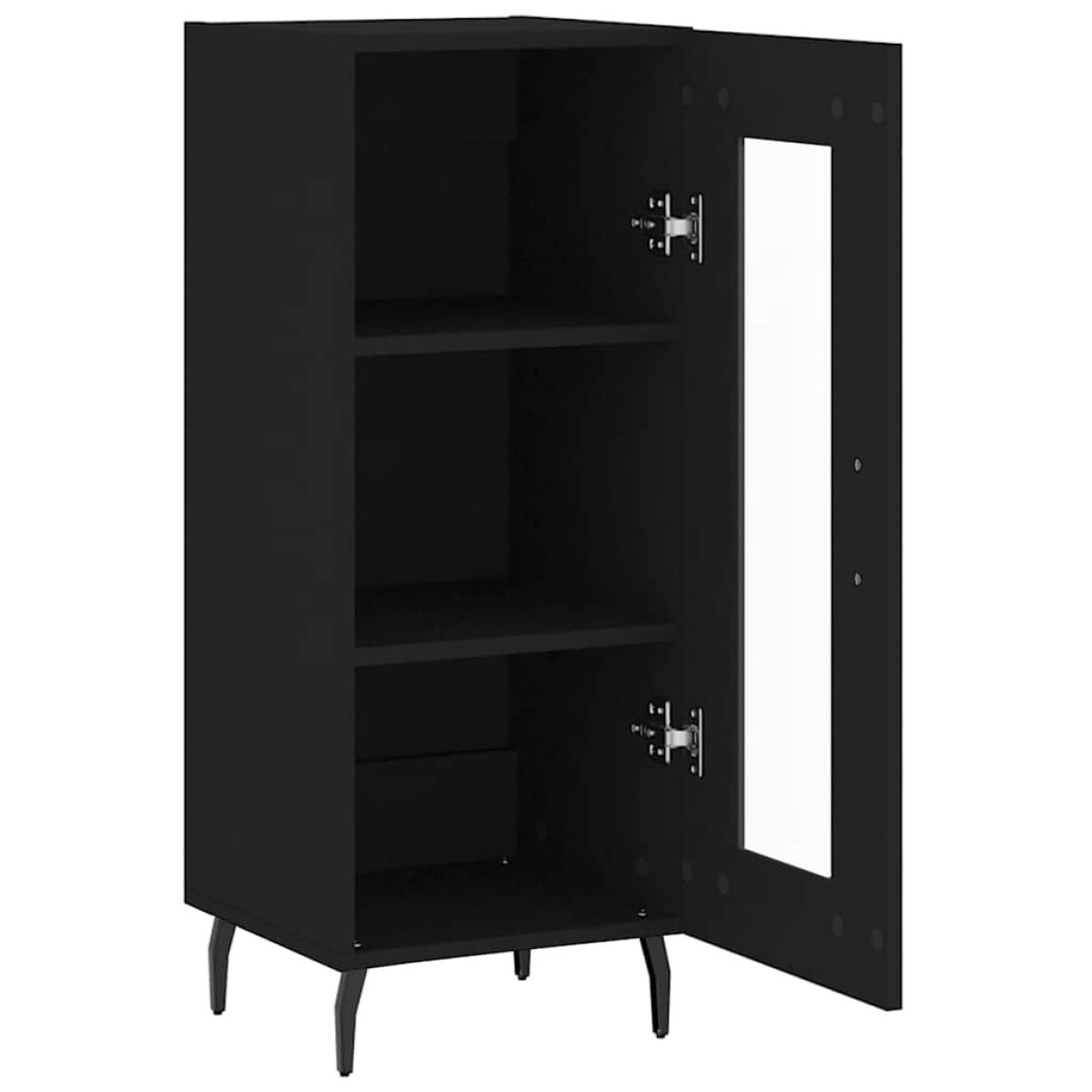 vidaXL Ντουλάπι Μαύρο 34,5 x 34 x 90 εκ. από Επεξεργασμένο Ξύλο
