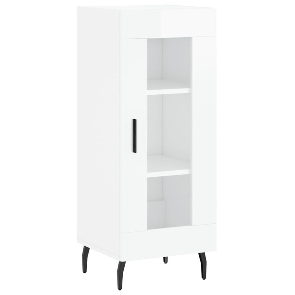 vidaXL Ντουλάπι Γυαλιστερό Λευκό 34,5x34x90 εκ. Επεξεργασμένο Ξύλο