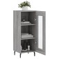 vidaXL Ντουλάπι Γκρι Sonoma 34,5x34x90 εκ. από Επεξεργασμένο Ξύλο