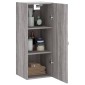 vidaXL Ντουλάπι Τοίχου Γκρι Sonoma 34,5 x 34 x 90 εκ.
