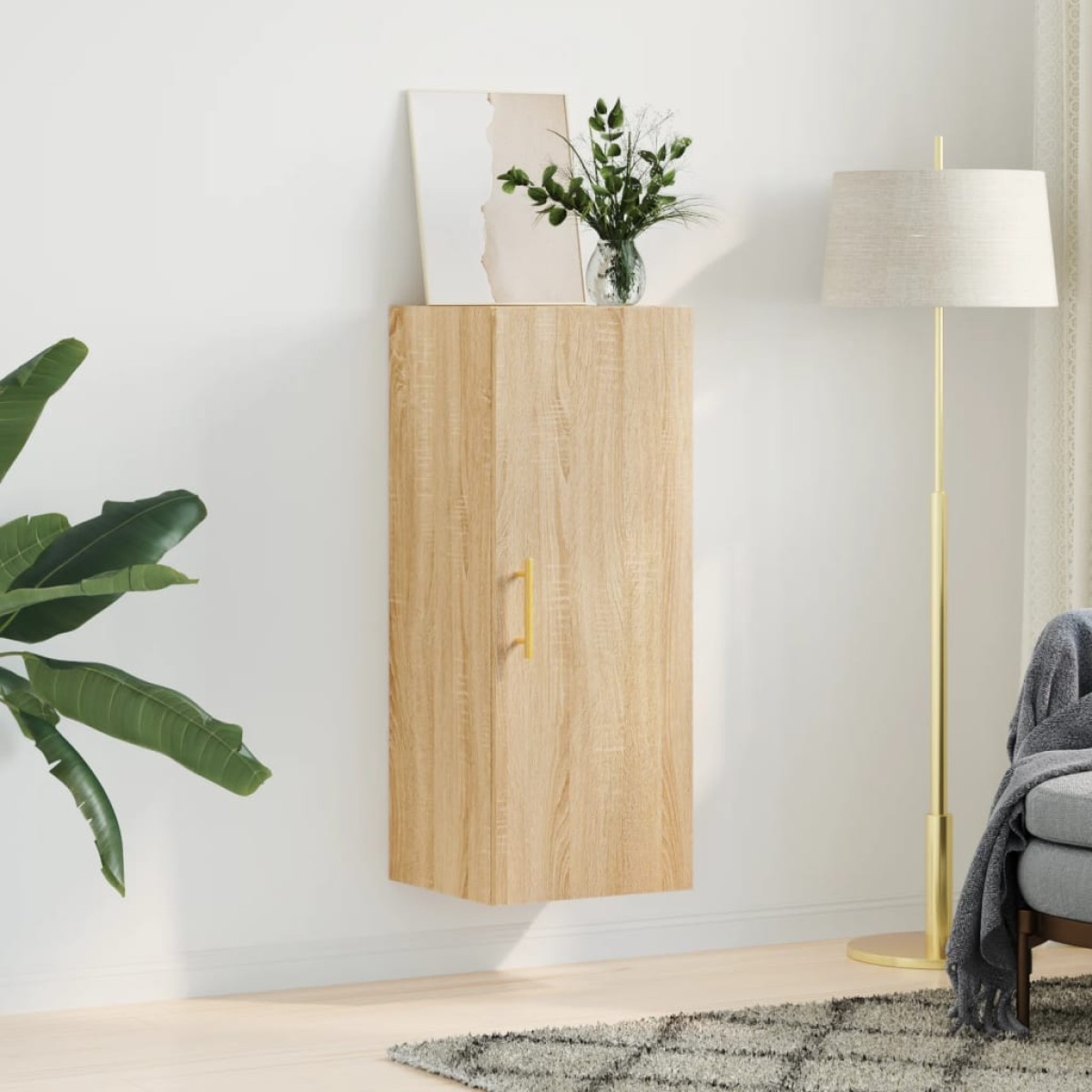 vidaXL Ντουλάπι Τοίχου Sonoma Δρυς 34,5 x 34 x 90 εκ.
