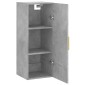 vidaXL Ντουλάπι Τοίχου Γκρι Σκυροδέματος 34,5 x 34 x 90 εκ.