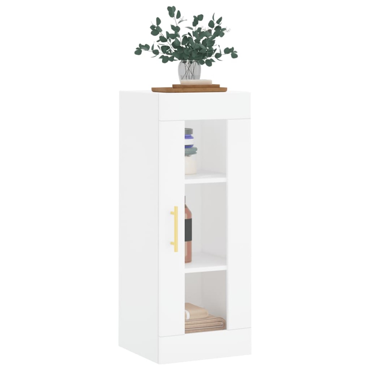 vidaXL Ντουλάπι Τοίχου Λευκό 34,5 x 34 x 90 εκ.
