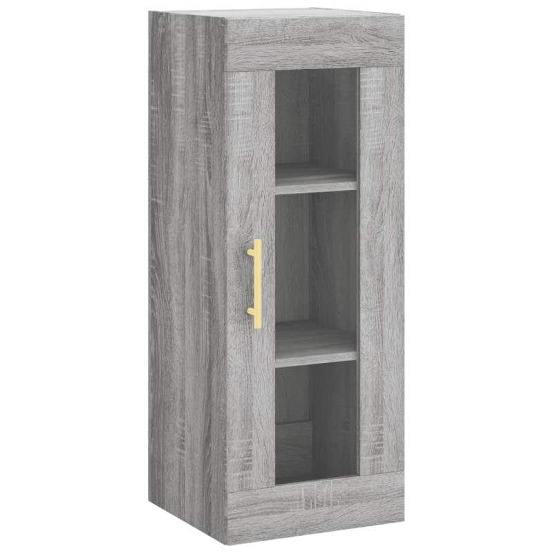 vidaXL Ντουλάπι Τοίχου Γκρι Sonoma 34,5 x 34 x 90 εκ.