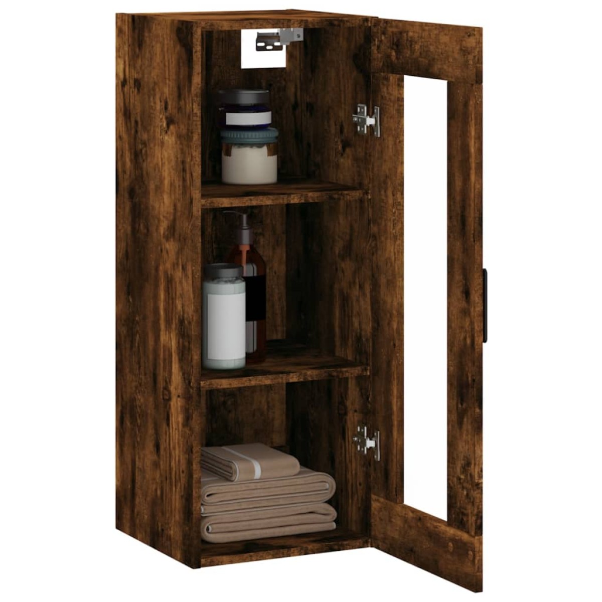 vidaXL Ντουλάπι Τοίχου Καπνιστή Δρυς 34,5 x 34 x 90 εκ.