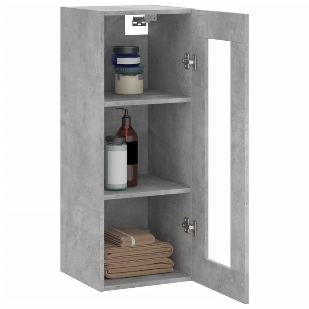 vidaXL Ντουλάπι Τοίχου Γκρι Σκυροδέματος 34,5 x 34 x 90 εκ.