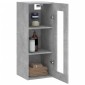 vidaXL Ντουλάπι Τοίχου Γκρι Σκυροδέματος 34,5 x 34 x 90 εκ.