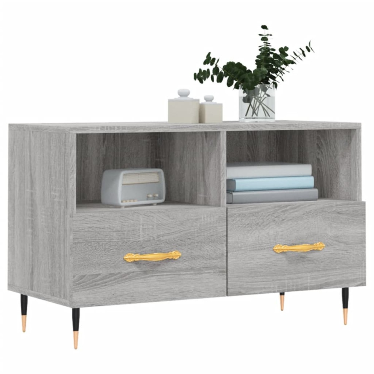 vidaXL Έπιπλο Τηλεόρασης Γκρι Sonoma 80x36x50 εκ. από Επεξεργ. Ξύλο