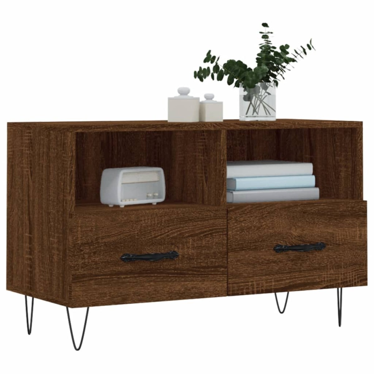 vidaXL Έπιπλο Τηλεόρασης Καφέ Δρυς 80x36x50 εκ. Επεξ. Ξύλο