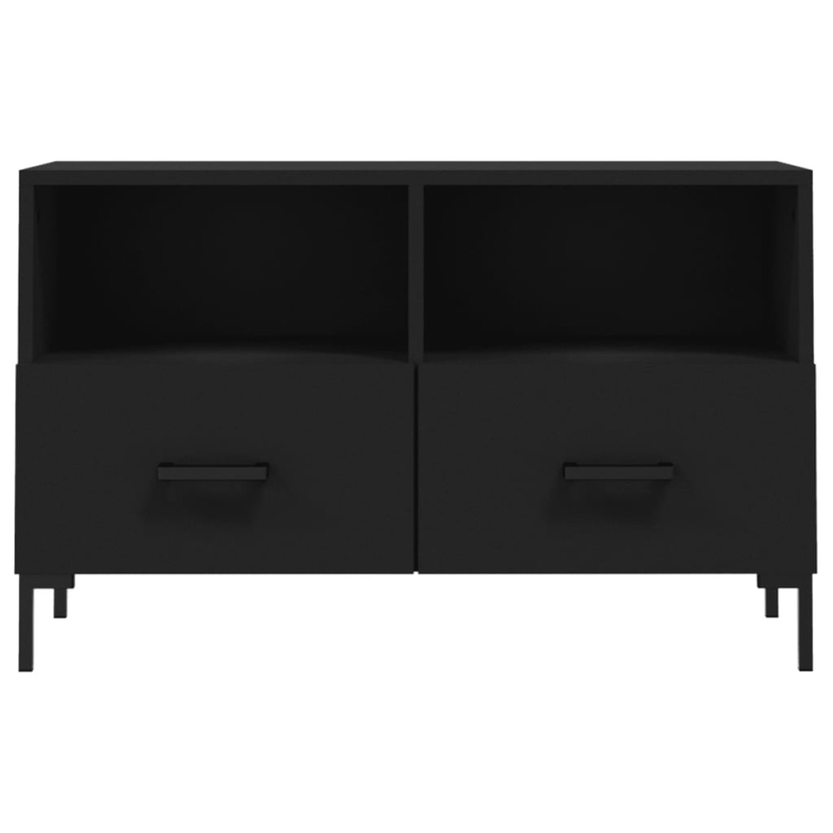 vidaXL Έπιπλο Τηλεόρασης Μαύρο 80 x 36 x 50 εκ. από Επεξεργασμένο Ξύλο