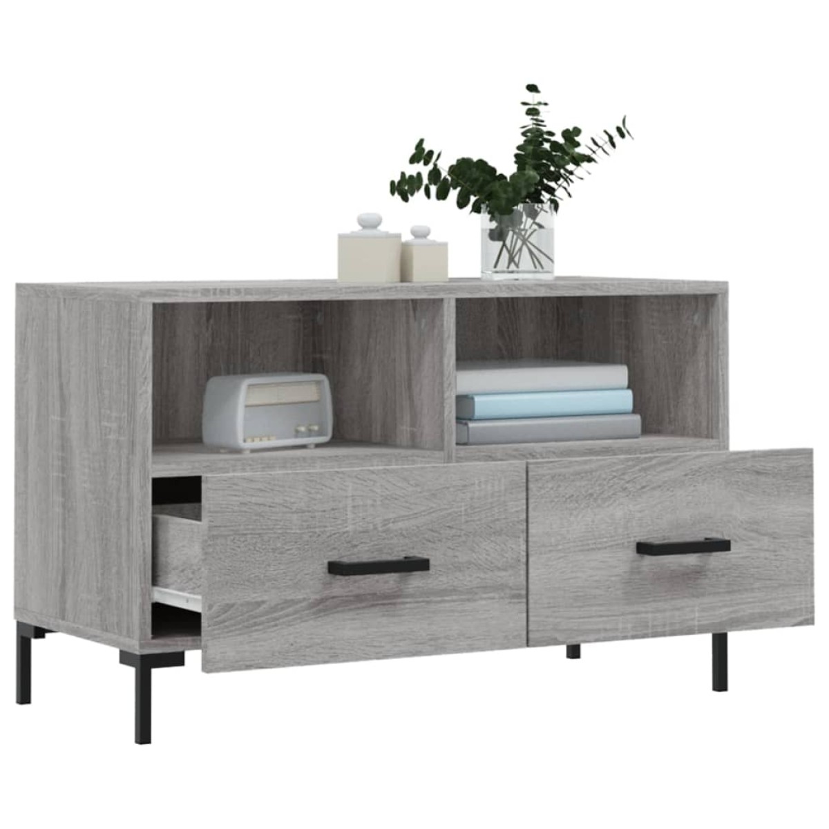 vidaXL Έπιπλο Τηλεόρασης Γκρι Sonoma 80x36x50 εκ. από Επεξεργ. Ξύλο