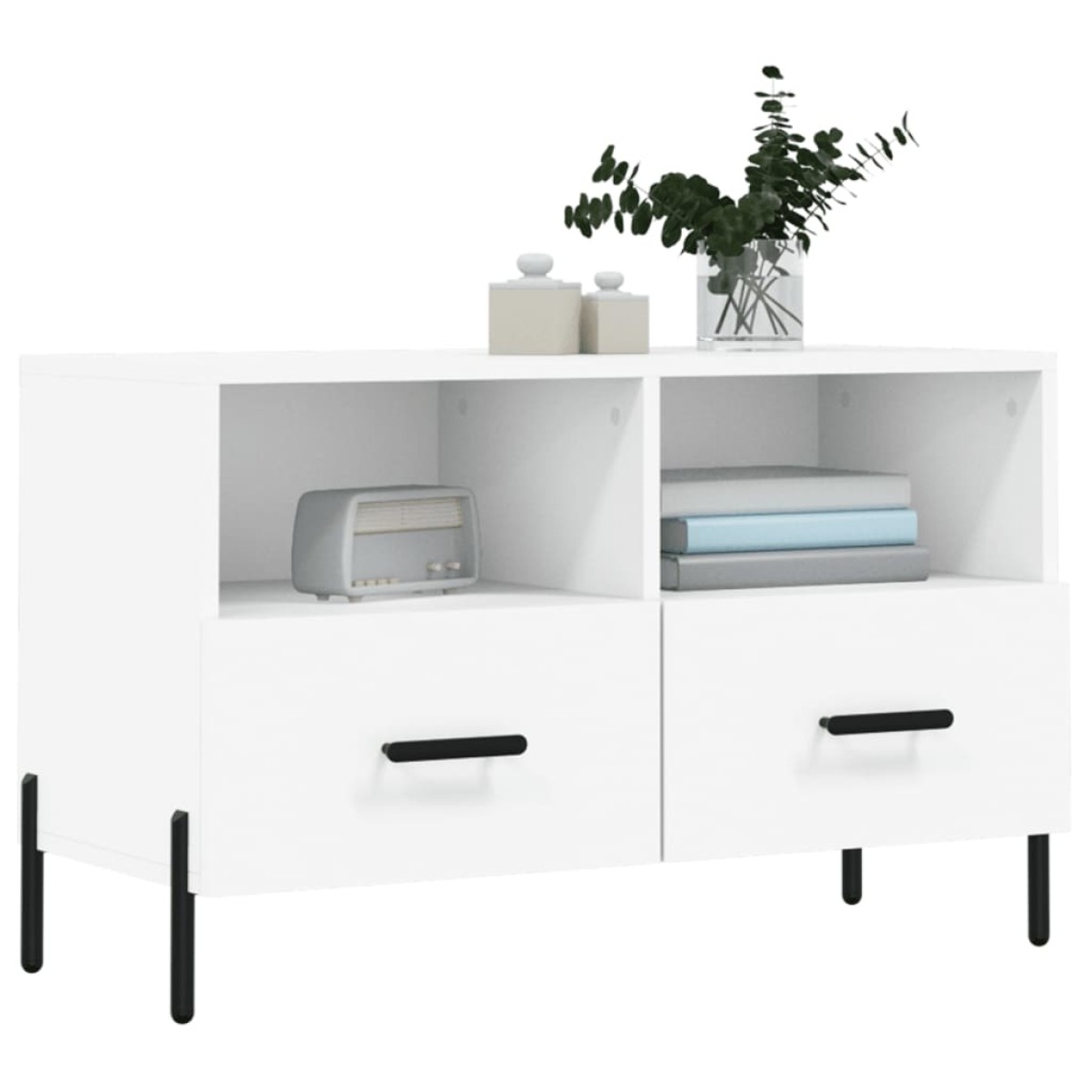 vidaXL Έπιπλο Τηλεόρασης Λευκό 80 x 36 x 50 εκ. από Επεξεργασμένο Ξύλο
