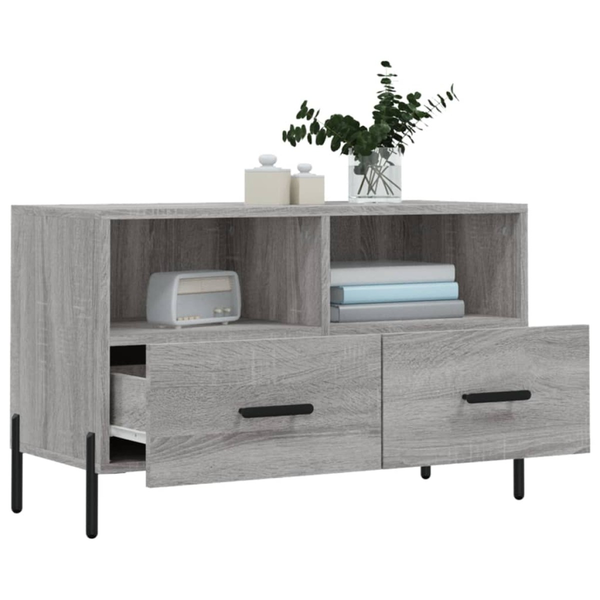 vidaXL Έπιπλο Τηλεόρασης Γκρι Sonoma 80x36x50 εκ. από Επεξεργ. Ξύλο