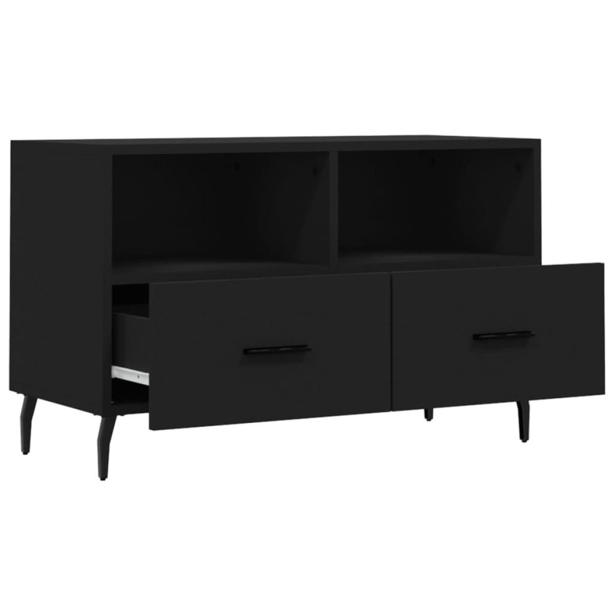 vidaXL Έπιπλο Τηλεόρασης Μαύρο 80 x 36 x 50 εκ. από Επεξεργασμένο Ξύλο