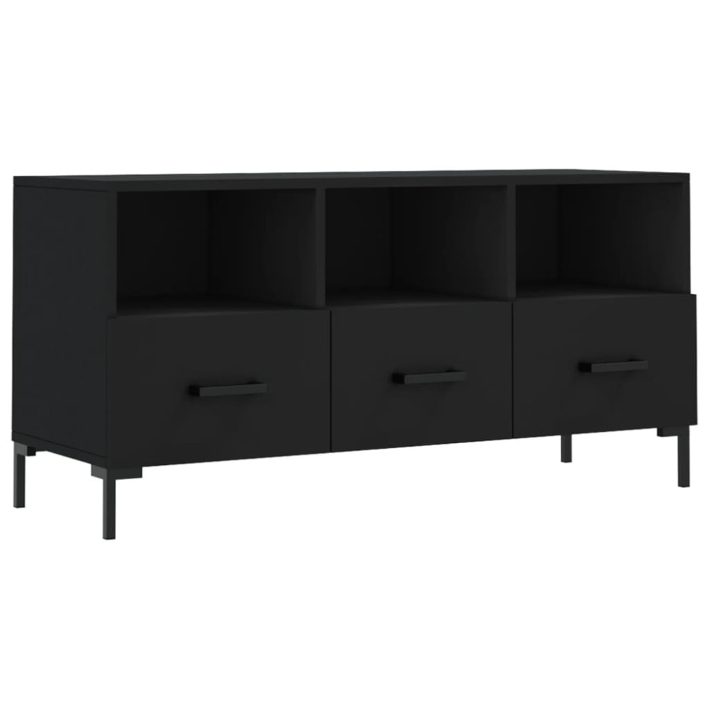 vidaXL Έπιπλο Τηλεόρασης Μαύρο 102 x 36 x 50 εκ. από Επεξεργ. Ξύλο