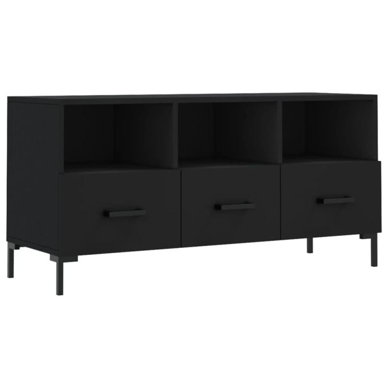 vidaXL Έπιπλο Τηλεόρασης Μαύρο 102 x 36 x 50 εκ. από Επεξεργ. Ξύλο