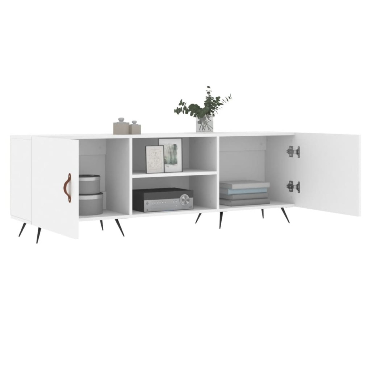 vidaXL Έπιπλο Τηλεόρασης Λευκό 150x30x50 εκ. από Επεξεργασμένο Ξύλο