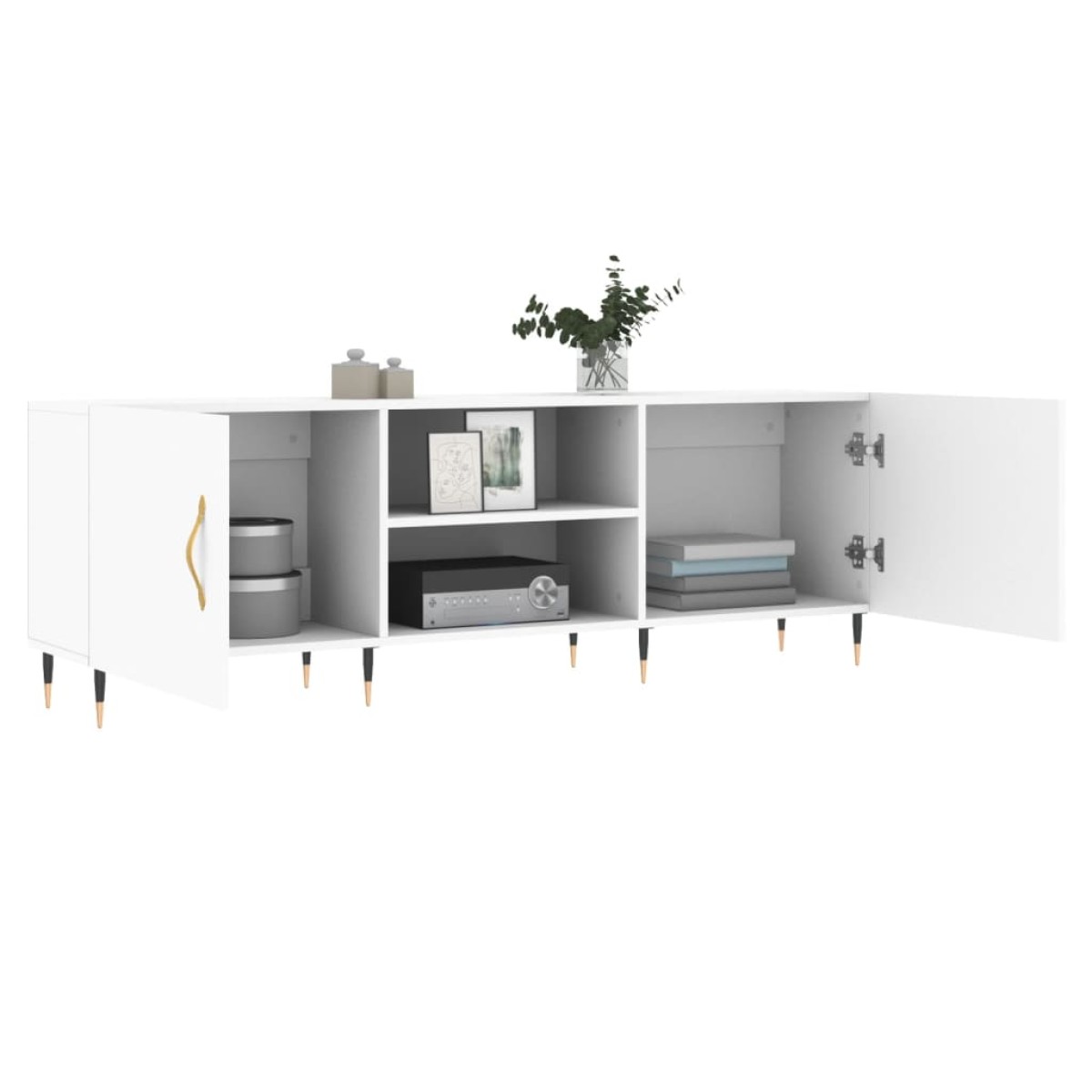 vidaXL Έπιπλο Τηλεόρασης Λευκό 150x30x50 εκ. από Επεξεργασμένο Ξύλο