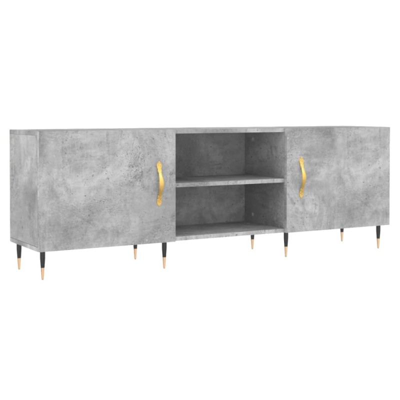 vidaXL Έπιπλο Τηλεόρασης Γκρι Σκυροδέματος 150x30x50 εκ. Επεξ. Ξύλο