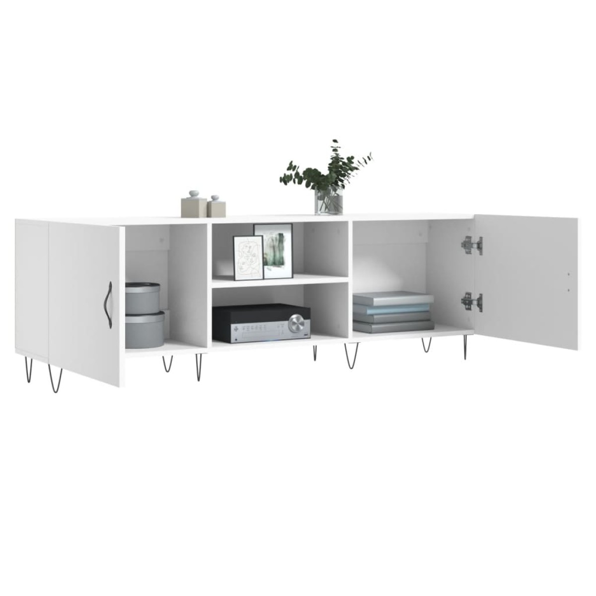 vidaXL Έπιπλο Τηλεόρασης Λευκό 150x30x50 εκ. από Επεξεργασμένο Ξύλο