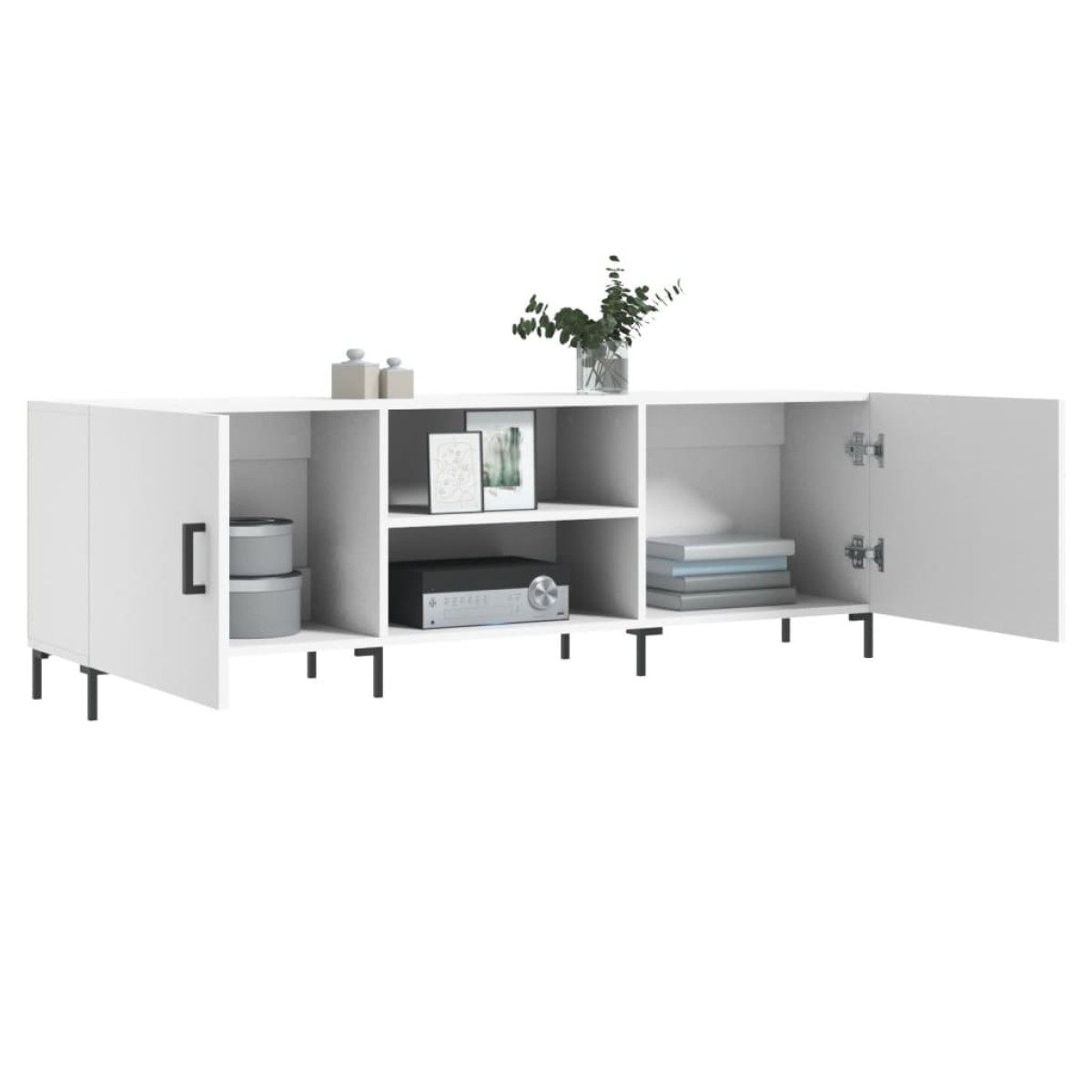 vidaXL Έπιπλο Τηλεόρασης Λευκό 150x30x50 εκ. από Επεξεργασμένο Ξύλο