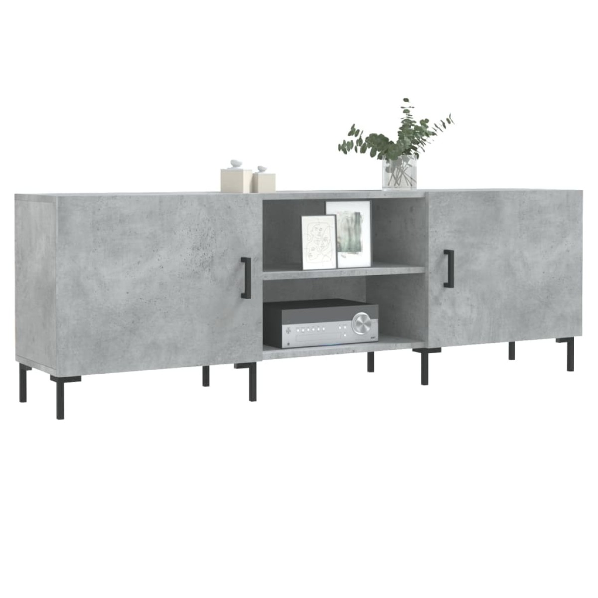 vidaXL Έπιπλο Τηλεόρασης Γκρι Σκυροδέματος 150x30x50 εκ. Επεξ. Ξύλο