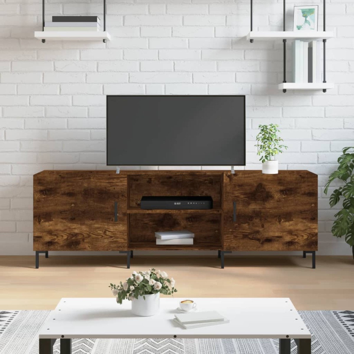 vidaXL Έπιπλο Τηλεόρασης Καπνιστή Δρυς 150x30x50 εκ. Επεξ. Ξύλο