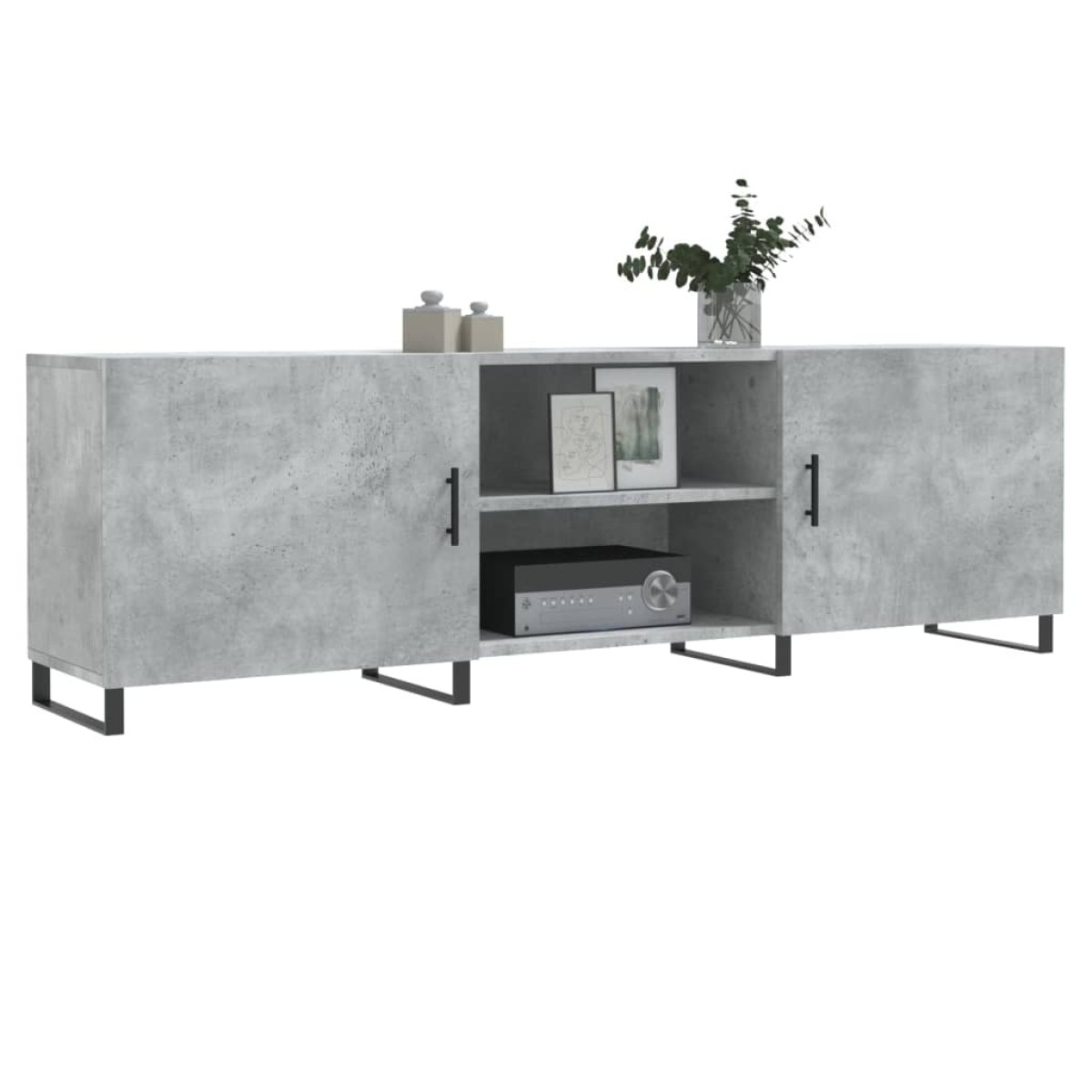 vidaXL Έπιπλο Τηλεόρασης Γκρι Σκυροδέματος 150x30x50 εκ. Επεξ. Ξύλο
