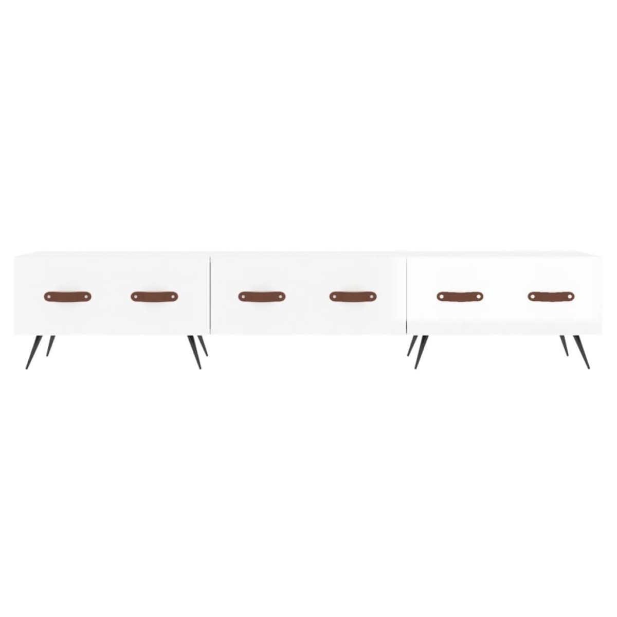 vidaXL Έπιπλο Τηλεόρασης Γυαλ. Λευκό 150x36x30 εκ. Επεξεργασμένο Ξύλο